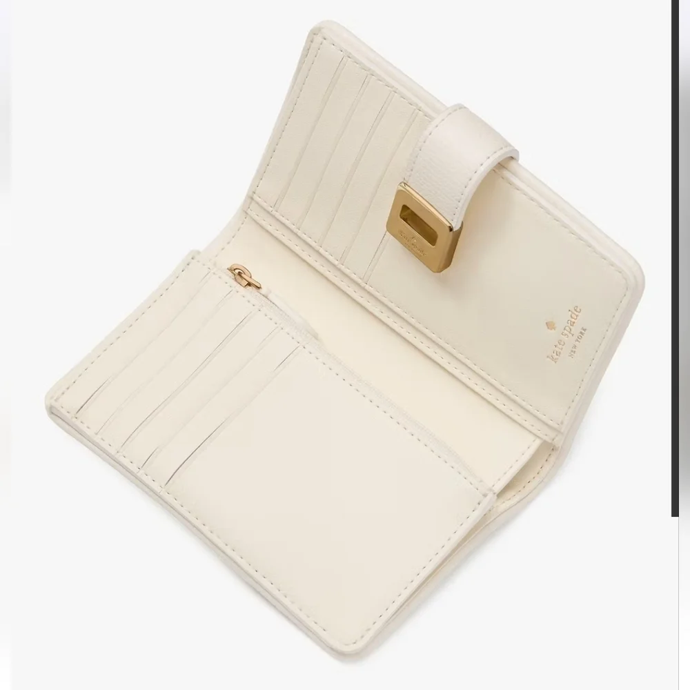 Kate Spade Phoebe Straw Turnlock Medium Wallet